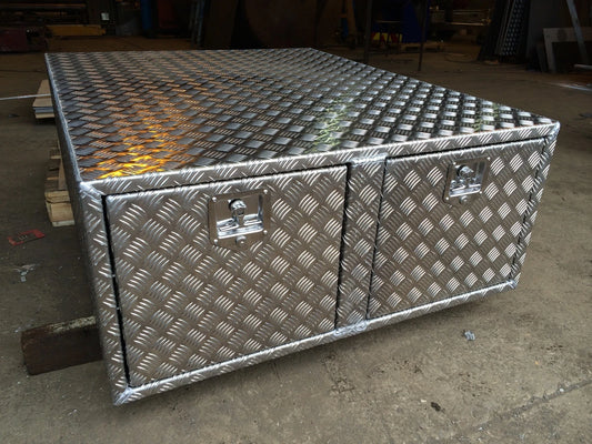 Heavy duty aluminium double drawer